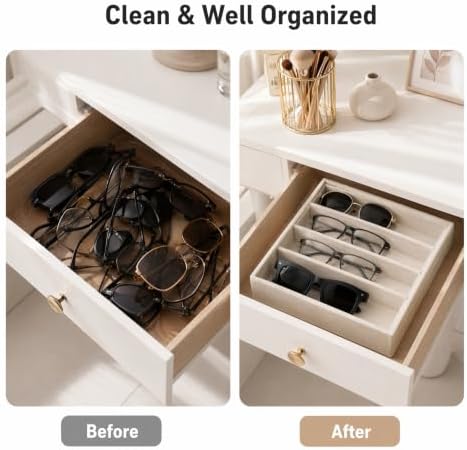 Glasses Storage Organizer Velvet Tray - Image 5