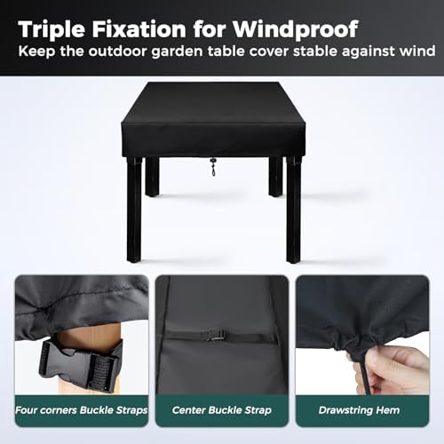 SUNICO Outdoor Table Covers Waterproof Square 36x36x6in - Image 3