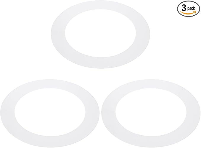 PATIKIL 4.5" ID 6.3" OD Plastic Trim Ring, Translucent Matte White by PATIKIL