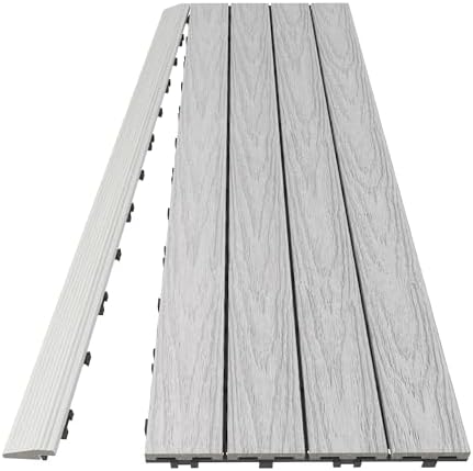 NewTechWood 1/6 ft. x 3 ft. Quick Deck Composite Deck Tile Straight Fascia in - Image 2
