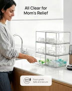 Vtopmart 6 Pack Small Clear Stackable Storage Drawers - Image 5