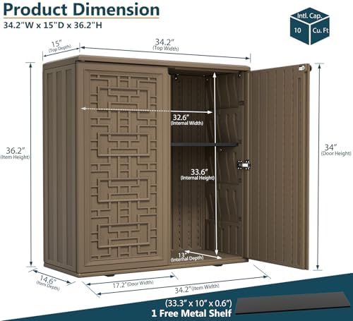 HOMSPARK Indoor/Outdoor Storage Cabinet - Image 3