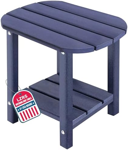 LZRS 2-Tier Patio Side Table, Heavy Duty HDPE Outdoor End Table by LZRSPET