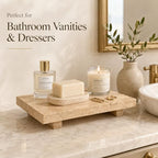 Travertine Vanity Riser for Soap & Perfume 9.84 in - Image 7