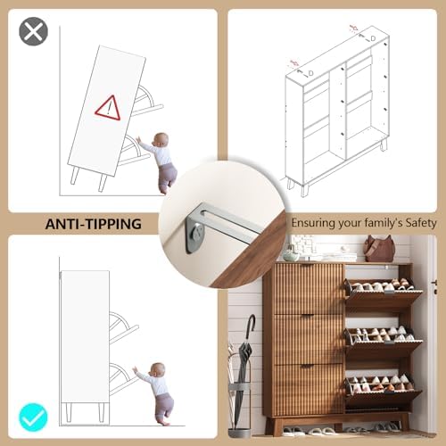 HUANLEGO Shoe Cabinet Storage for Entryway - Image 7