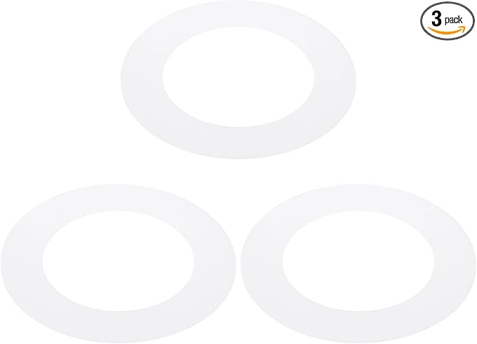 PATIKIL 3.2" ID 4.9" OD Plastic Trim Ring, Translucent Matte White by PATIKIL