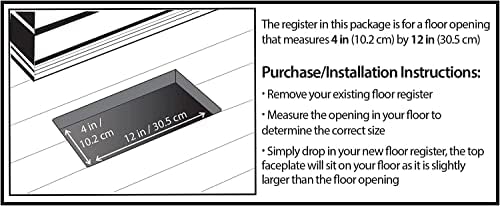 Decor Grates PL412-TA 4-Inch by 12-Inch Plastic Floor Register - Image 2