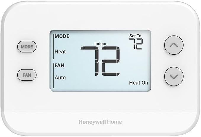 Honeywell Non-Programmable, 3H/2C Heat Pump, 2H/2C Conventional, Large Display by HoneywellAirComfort