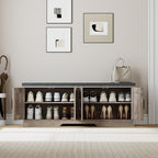 HOMSHO Farmhouse Shoe Storage Bench - Image 4