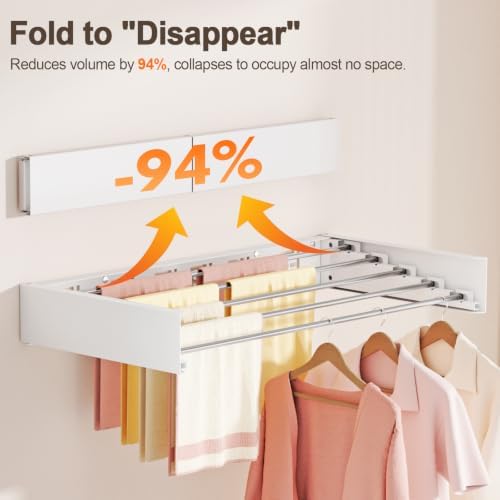 Wall Mounted Clothes Drying Rack Folding Indoor, Foldable Laundry Drying Rack - Image 5