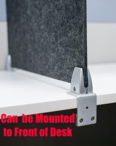 OBEX Panel Desk Mounted PET Privacy Screen, 24" x 24", Sand