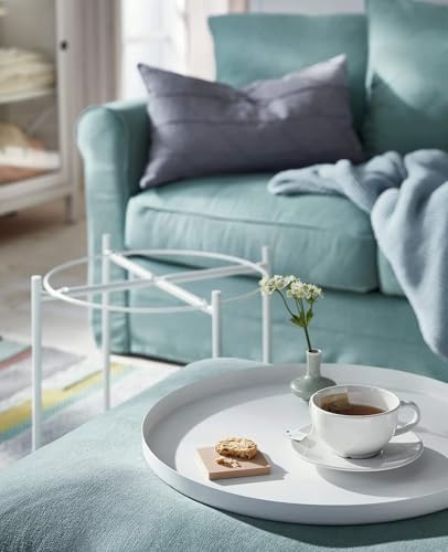 EKNITEY End Table, Folding Metal Side Table Waterproof Small Coffee Table Sofa - Image 6