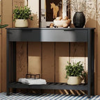 TaoHFE Black Narrow Console Table by TAOHFE
