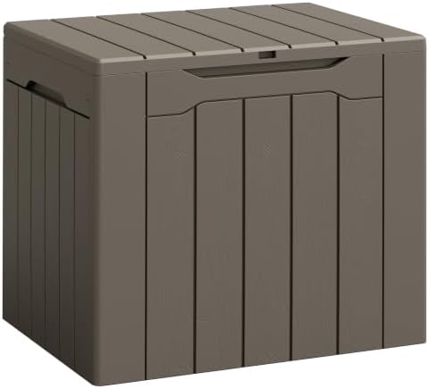 Flamaker Deck Box 30 Gallon, Waterproof Resin Small Storage Box by Flamaker