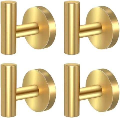 Kruodop Towel Hooks for Bathroom, 4 Packs Wall Mount Towel Holder, Stainless by Kruodop