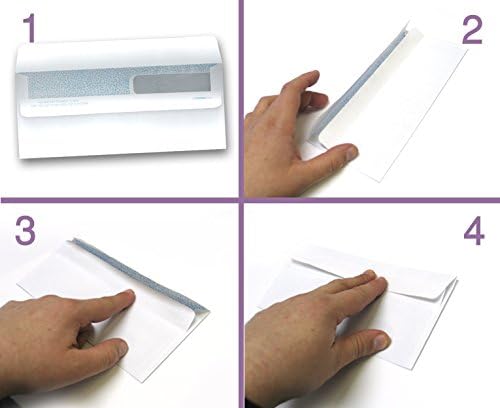 NextDayLabels - 100 Double Window SELF Seal Security Check Envelopes - Compatible with QuickBooks and Other Checks