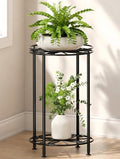 Plant Stand 2-Tier 10.2in Width 16.4in Tall Flower Pot Rack Small Plant Table by Josmimic