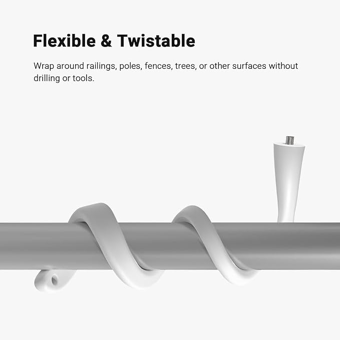 Holicfun Flexible Twist Mount for Indoor and Outdoor Security Cameras, - Image 2