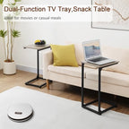 AMHANCIBLE C Shaped End Table, Slide Under Couch Table - Image 5