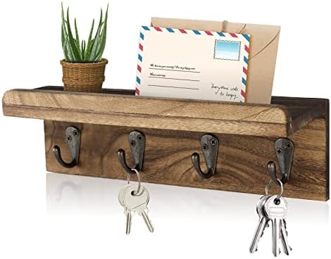 Key Holder Wall Mount, Farmhouse Wall Shelf by Hronrad