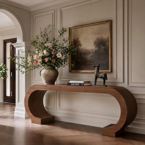 Tribesigns 79" Extra Long Console Table, Arched Entryway Table - Image 4