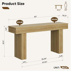 Bestier 63” Console Table, Wood Entryway Table - Image 2