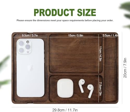 Buqoo Walnut Valet Tray for Men - Image 4