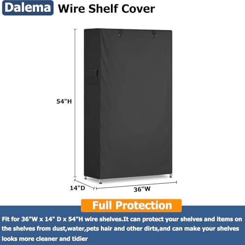Storage Shelf Cover, Outdoor Heavy Duty 600D 36''W x 14''D x 54''H Dustproof - Image 3
