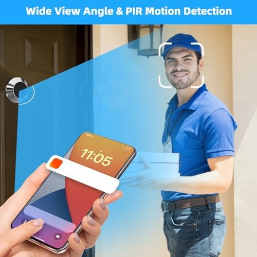 Generic Door Eye Hole Camera, Wide Angle Lens, Support APP, Memory Card - Image 2