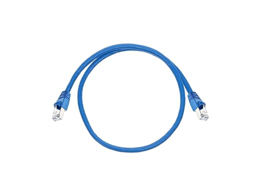 Monoprice Cat6A 2ft Blue Patch Cable Double Shielded 26AWG 10G Pure Bare Copper - Image 4