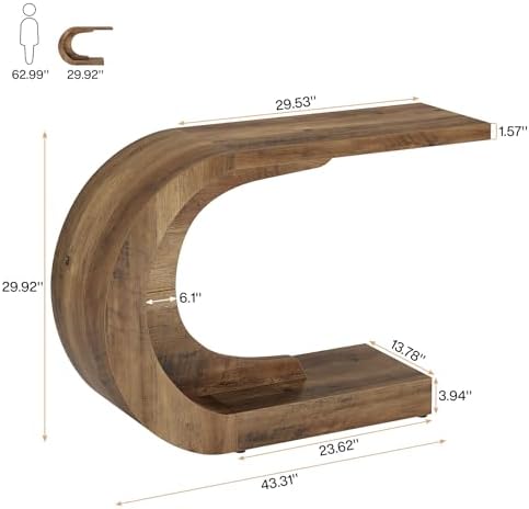 Tribesigns 43.3" Mid-Century Modern Console Table - Image 2