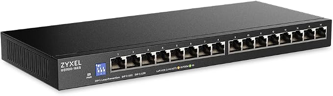 Zyxel 16 Port Network Switch | Unmanaged Gigabit Ethernet Switch | 16x GbE by ZYXELNETWORKS