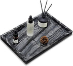 Real Natural Marble Tray for Bathroom, Kitchen Counter & Desktop by Zilukar