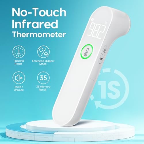 Thermometer for Adults and Kids, Fast Accurate Baby Thermometer, Fever Alarm & - Image 2