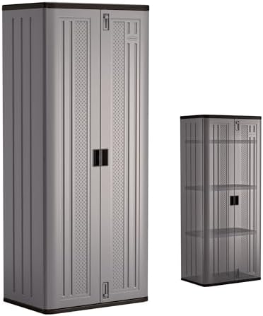 Suncast Tall Storage Cabinet for Garage Organization by Unknown