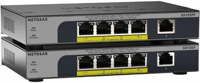NETGEAR 5-Port Gigabit Ethernet Unmanaged PoE+ Switch - by NETGEAR