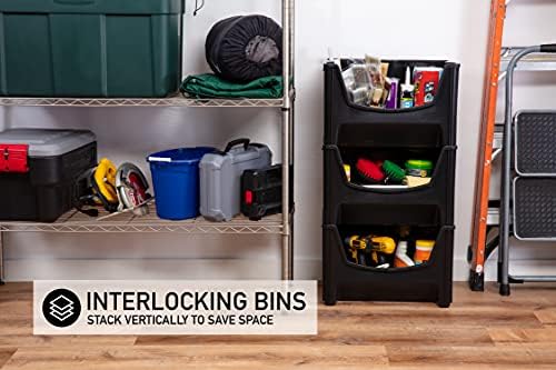 Mighty Tuff Jumbo Stackable Storage Bins, Easy-Access Storage, Large - Image 5