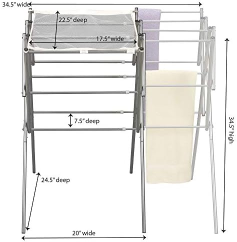Household Essentials Clothes Drying Rack, Expandable and Collapsible Laundry - Image 2