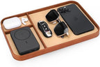 SENEN Leather Tray, Stylish and Organized Multifunctional Tray, by Unknown