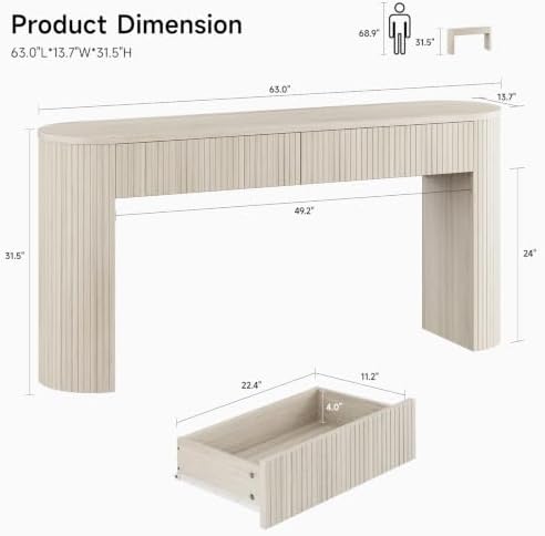 ONBRILL 63 Inch Console Table - Image 2