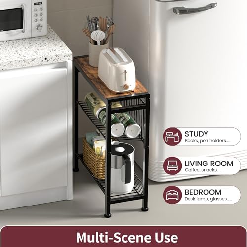 Narrow Side Table for Small Space, 3-Tier End Table - Image 4