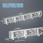 reliahom Broom Holder Wall Mount Mop Hanger Tools organizer 4Racks 5Hooks - Image 4