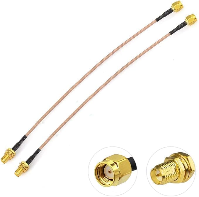 Yuslao WiFi Antenna Extension Cable 6inch 15cm RP-SMA Male to RP-SMA Female by Yuslao