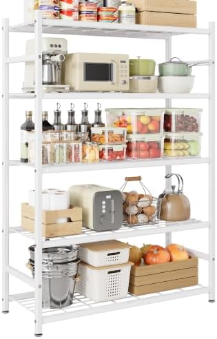 36.4" W Storage Shelves, 5-Tier Metal Shelving Unit - Image 3