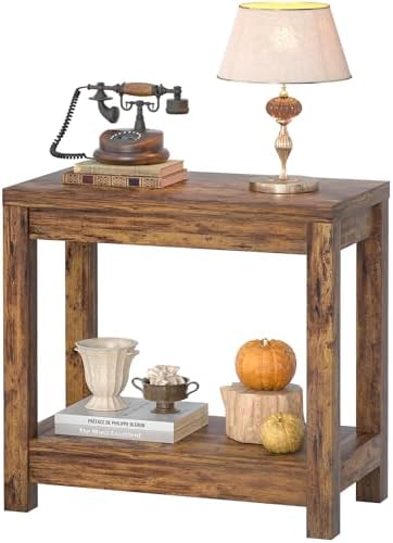 Besiost Farmhouse End Table, Slim End Table by Besiost