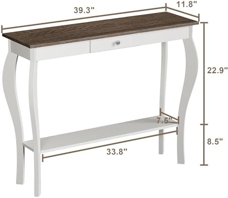 ChooChoo 39" Narrow Farmhouse Entryway Table - Image 2