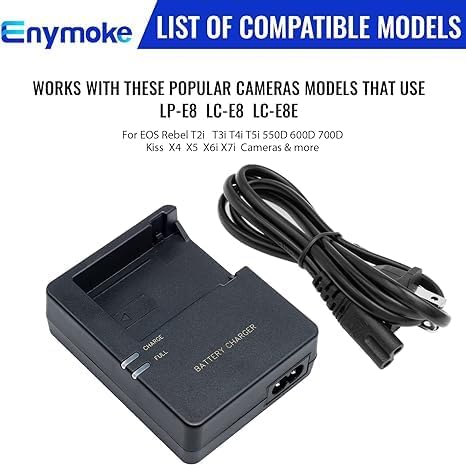 LC-E8 Battery Quick Charger for Canon: Compatible - Image 5