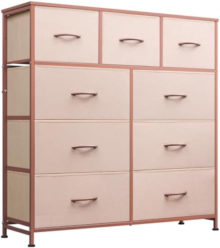 WLIVE Tall Dresser for Bedroom, 9 Drawer Chest of Drawers by WLIVE