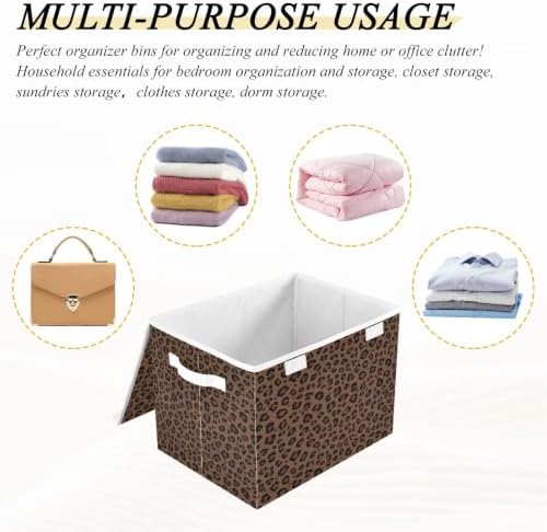 Bolaz Leopard Print Animal Pattern Storage Bins - Image 7