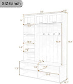 Quarte Farmhouse Hall Tree - Image 3